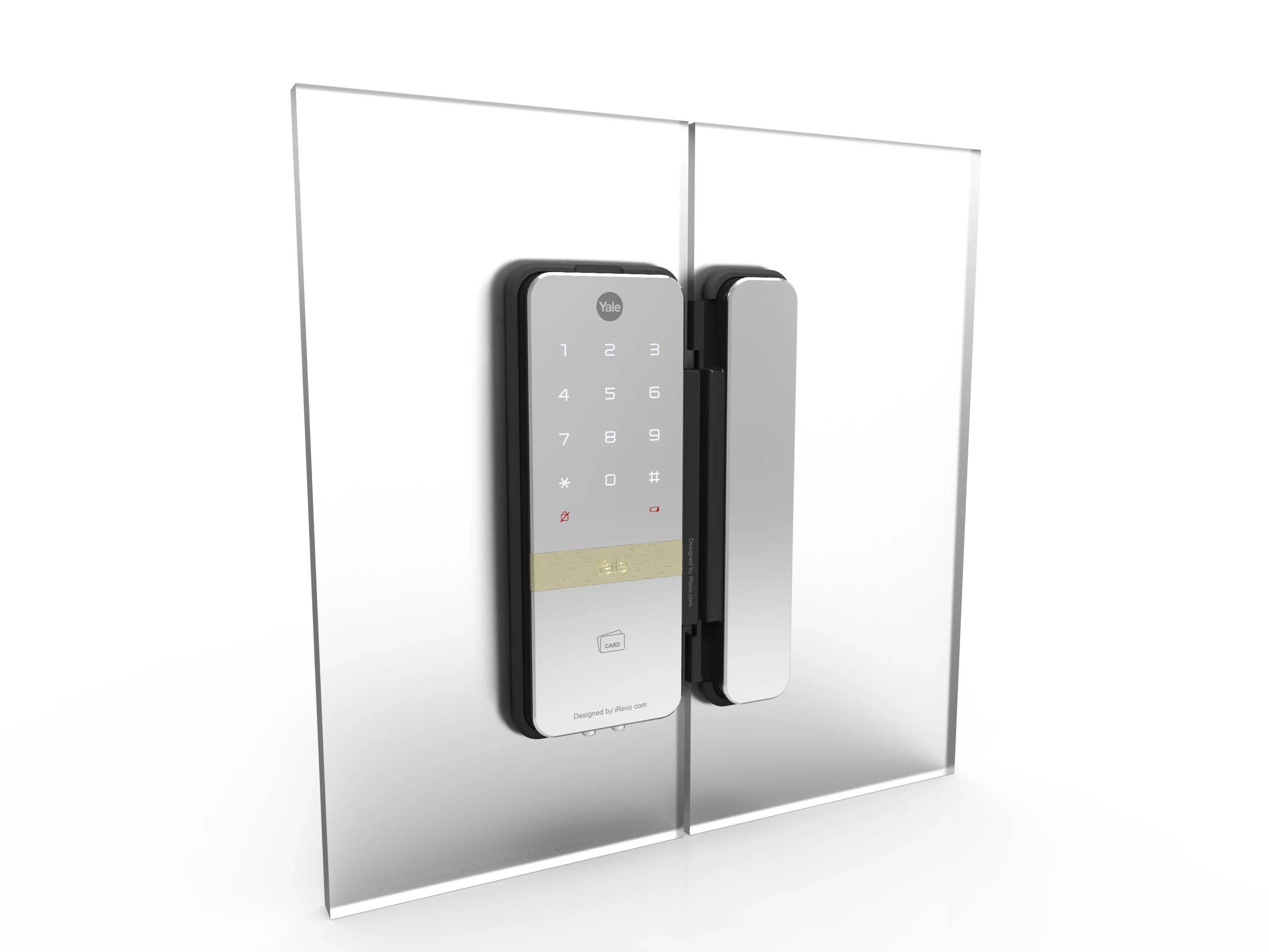 Procurando uma fechadura digital para porta de vidro