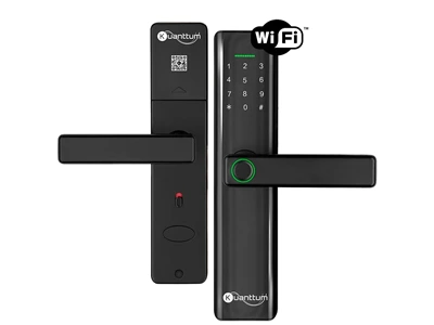 Fechadura Digital Kuanttum Kappa com biometria e múltiplas formas de abertura para porta de correr