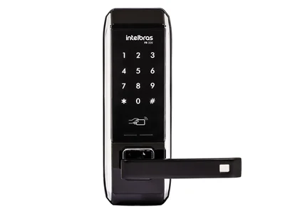 Fechadura Digital Intelbras FR 320 com maçaneta e teclado touch screen