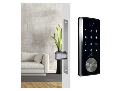 Fechadura Digital Milre 8600 compacta para porta de vidro com 5 sistemas